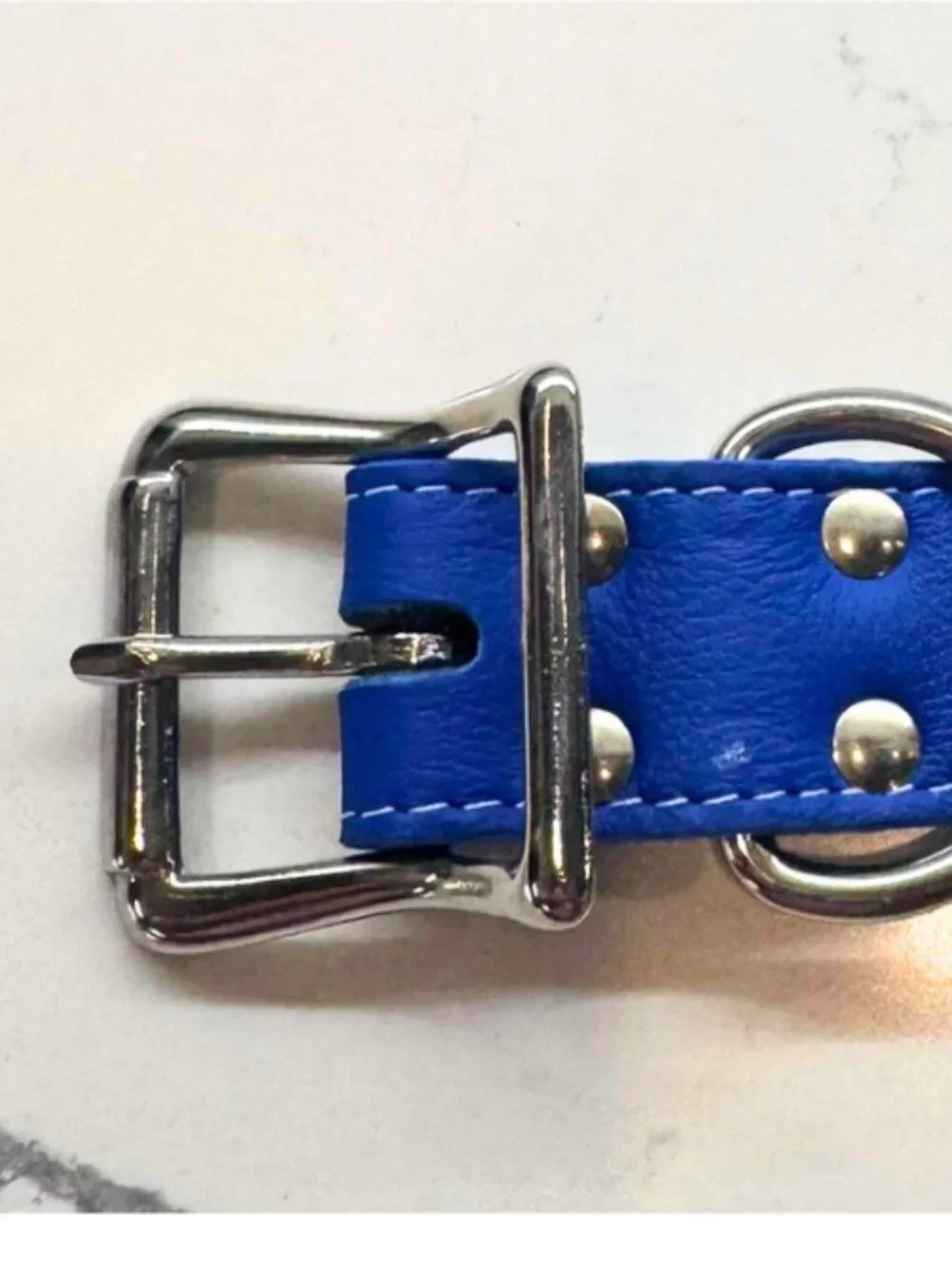 Swarovski Crystal Italian Leather Dog Collar (Like New) - Size 26